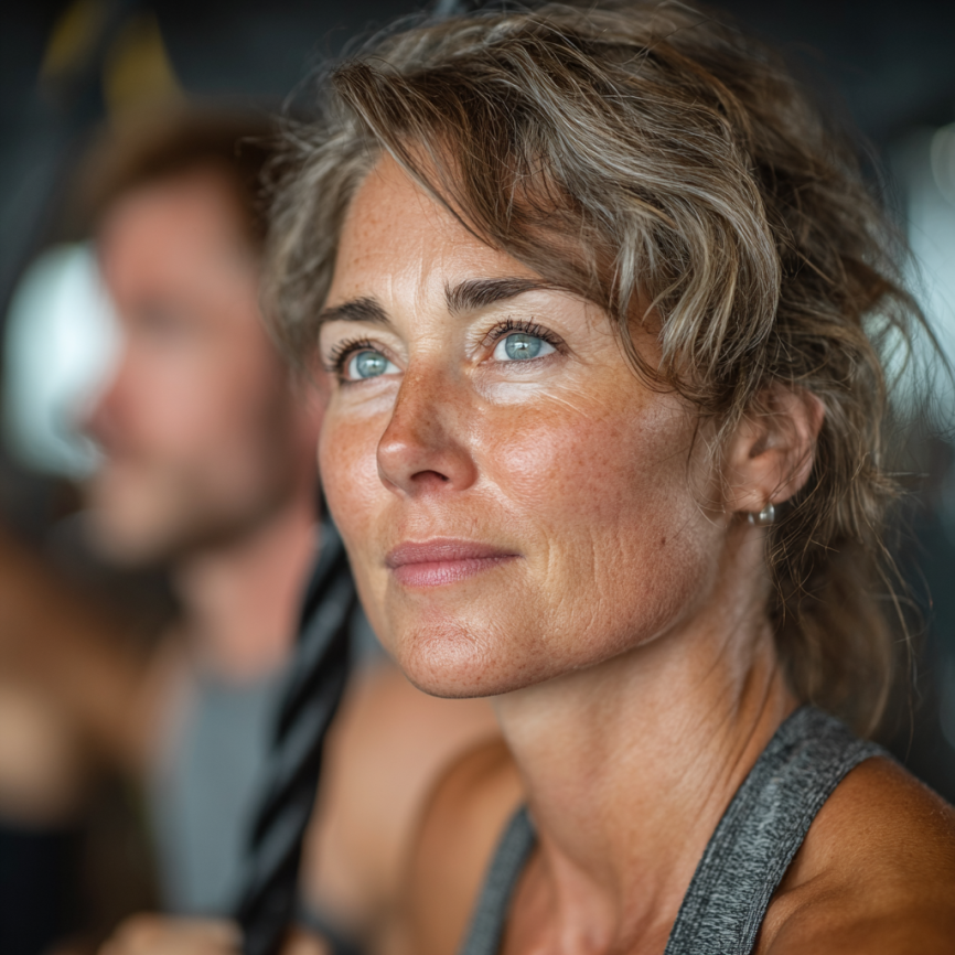 Щастливи възрастни хора след тренировка